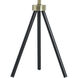 Steel 25.5 inch 60 watt Werth Gold and Black and White Table Lamp Portable Light