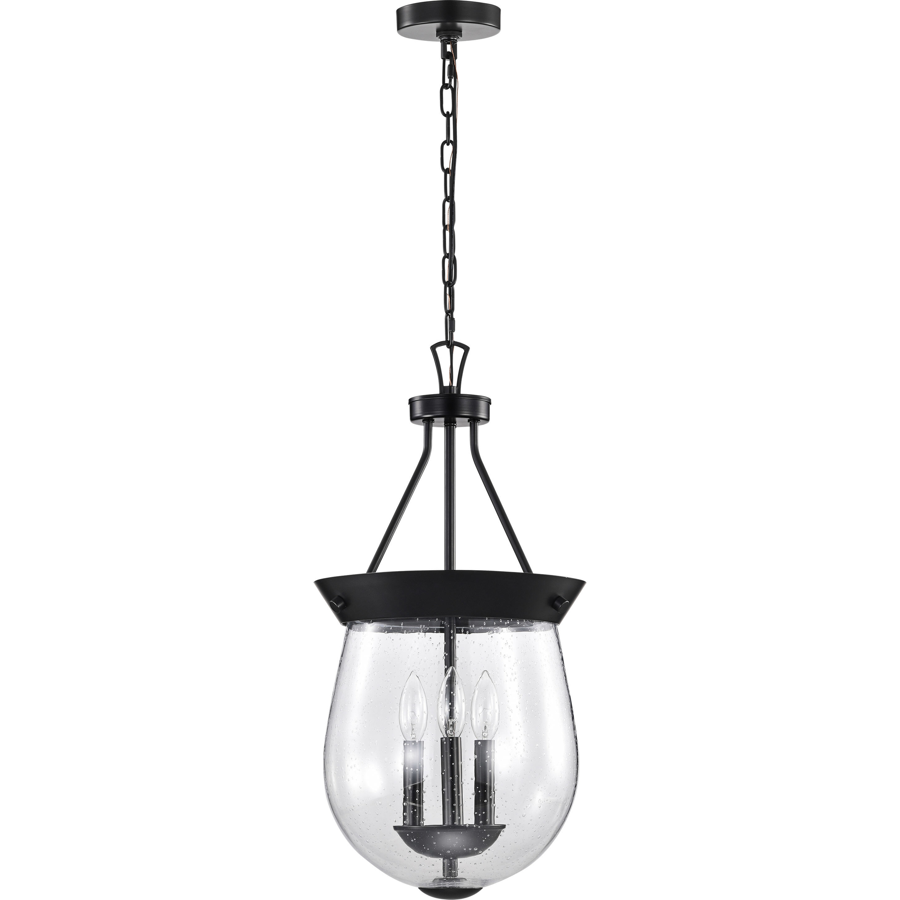 Boliver 3 Light 11.75 inch Matte Black Pendant Ceiling Light