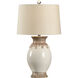Vietri 30 inch 100 watt White/Taupe Glaze Table Lamp Portable Light