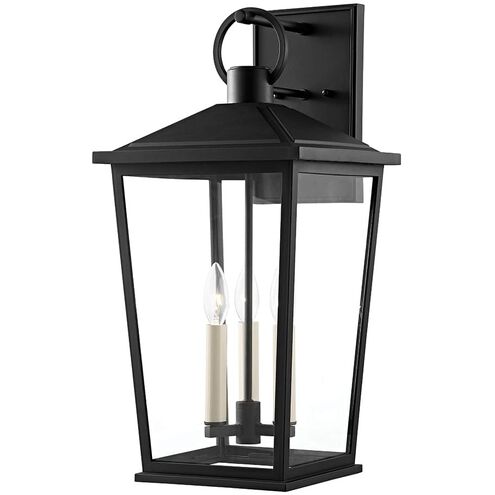 Soren 3 Light 23 inch Texture Black Outdoor Wall Sconce in Textured Black