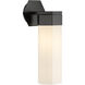 Claverack 1 Light 5 inch Matte Black Sconce Wall Light in Matte White Glass