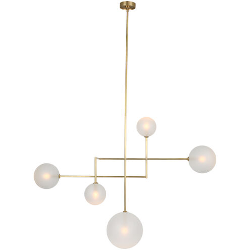 AERIN Linnea LED 56.5 inch Hand-Rubbed Antique Brass Chandelier Ceiling Light