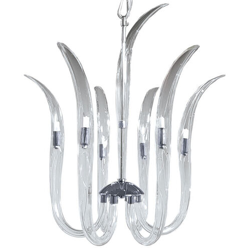 Cisne 6 Light 25.38 inch Polished Nickel Pendant Ceiling Light