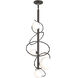 Olympus 4 Light 13.9 inch Oil Rubbed Bronze Vertical Pendant Ceiling Light