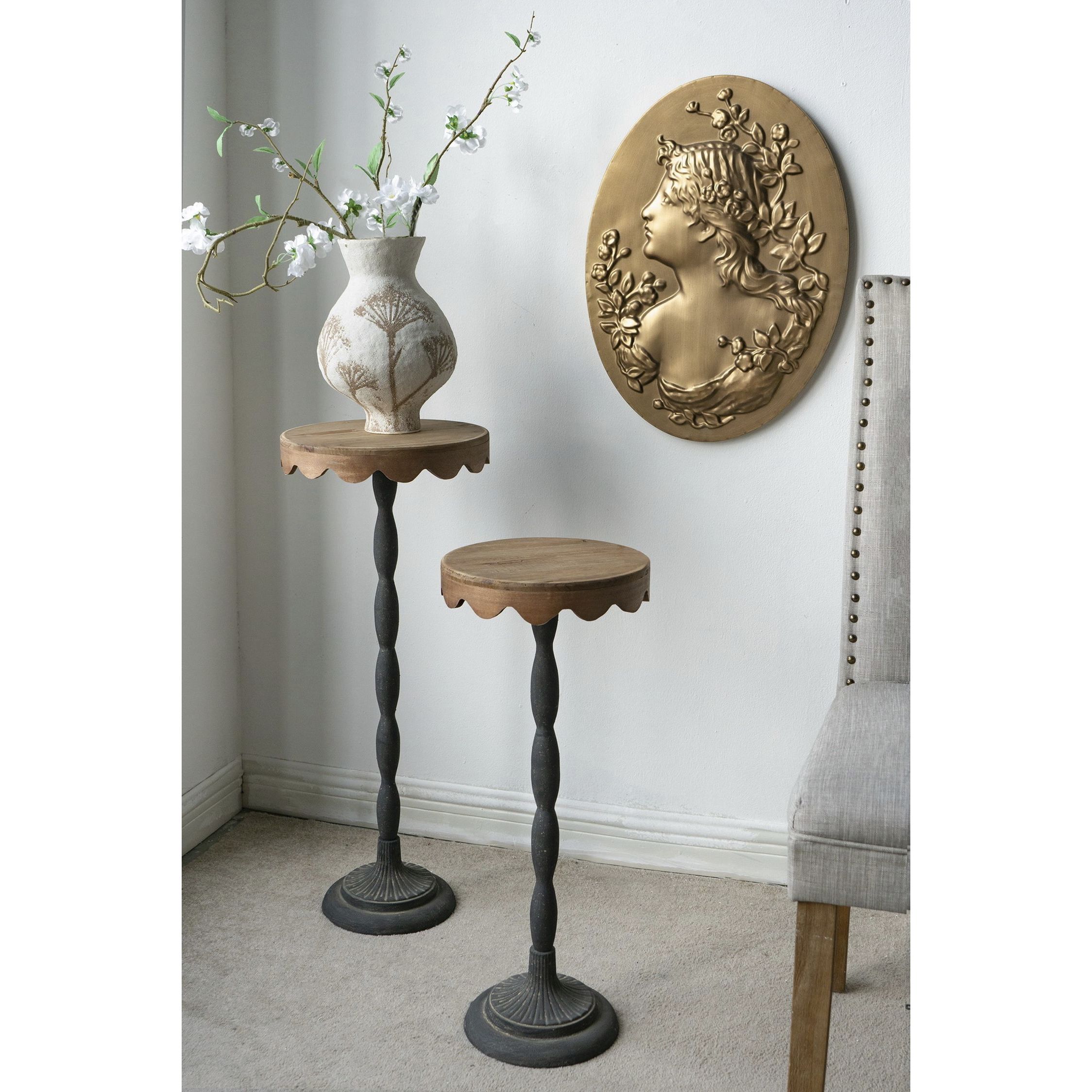 Anita 25.4 X 10.4 inch Black and Brown Side Table