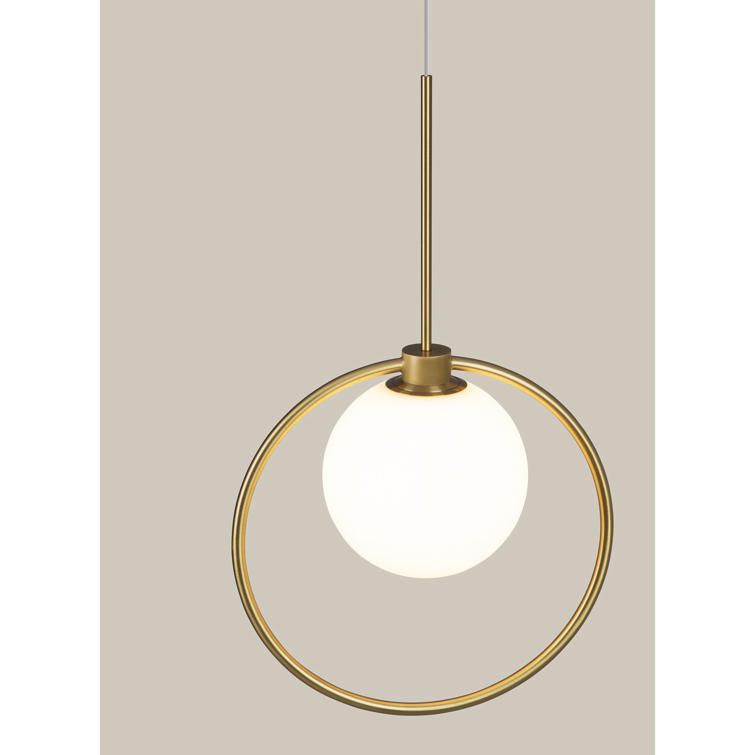 Pearl LED 4.72 inch Antique Brass Pendant Ceiling Light