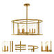 Bryant 6 Light 23.5 inch Satin Brass Pendant Ceiling Light