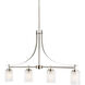 Elmwood Park Linear Chandelier Ceiling Light in Brushed Nickel