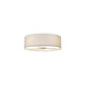 EVOLV LED 15 inch Brushed Nickel Flush-Mount Ceiling Light in White, Classic Family