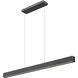 Hudson LED 55 inch Matte Black Linear Chandelier Ceiling Light