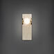 Okemo LED 4 inch Beige Travertine and Aged Brass ADA Wall Sconce Wall Light