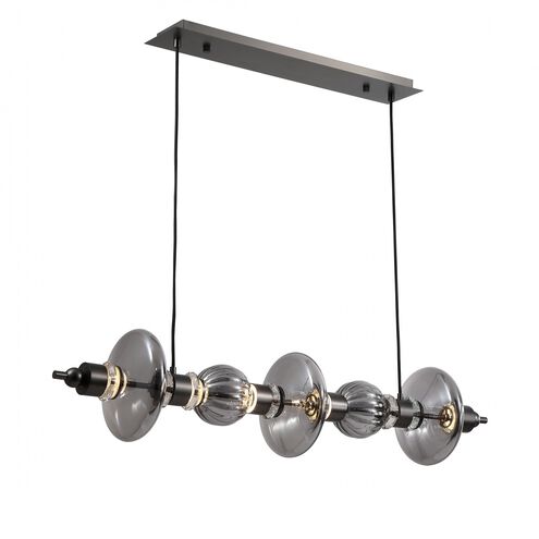 Avra Linear Pendant Ceiling Light in Black