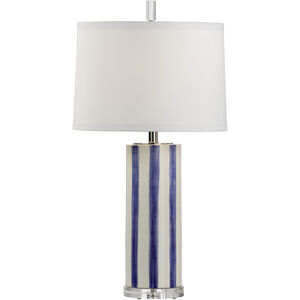 Vietri 31 inch 100 watt Aged Cream/Blue Glaze Table Lamp Portable Light