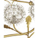 Dandelion 9 Light 38.5 inch Contemporary Silver Leaf and Silver and Contemporary Gold Leaf Chandelier Ceiling Light