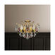 Renaissance Rock Crystal 6 Light 20 inch Heirloom Gold Semi-Flush Mount Ceiling Light in Rock Amethyst and Black Diamond