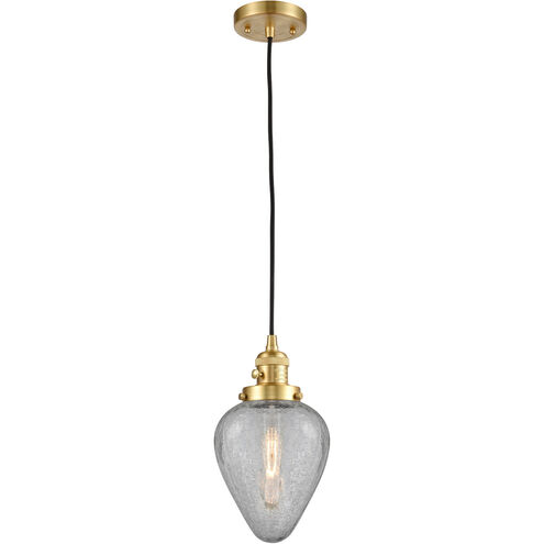 Franklin Restoration Geneseo 1 Light 7 inch Satin Gold Mini Pendant Ceiling Light