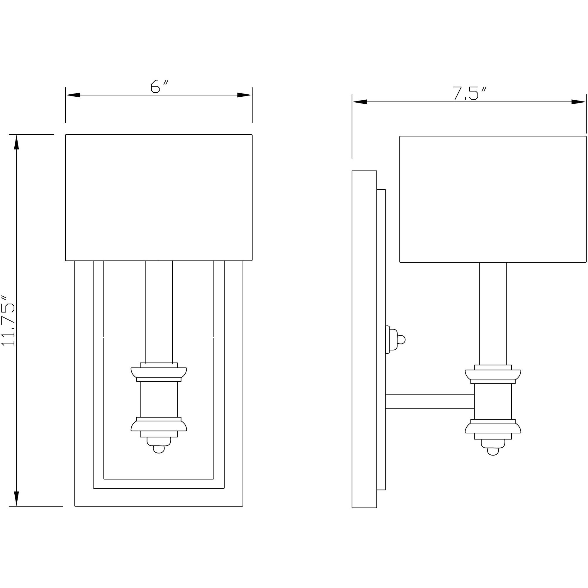 Caracas 1 Light 6 inch Argentum Wall Sconce Wall Light