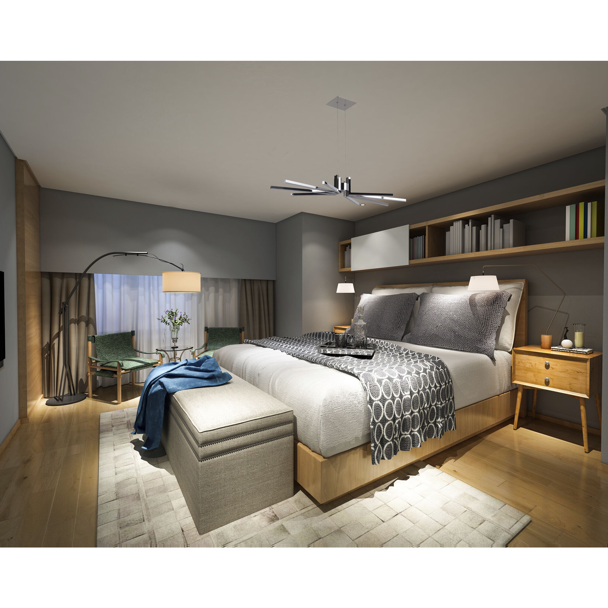 Pinnacle LED 15 inch Chrome Chandelier Ceiling Light