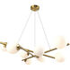 Modena LED 31 inch Plated Brushed Brass Chandelier Ceiling Light