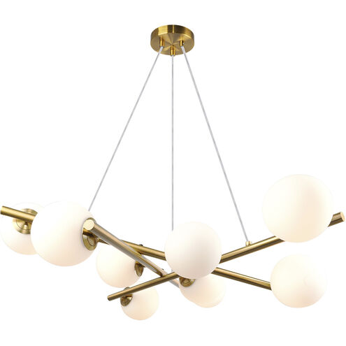 Modena LED 31 inch Plated Brushed Brass Chandelier Ceiling Light
