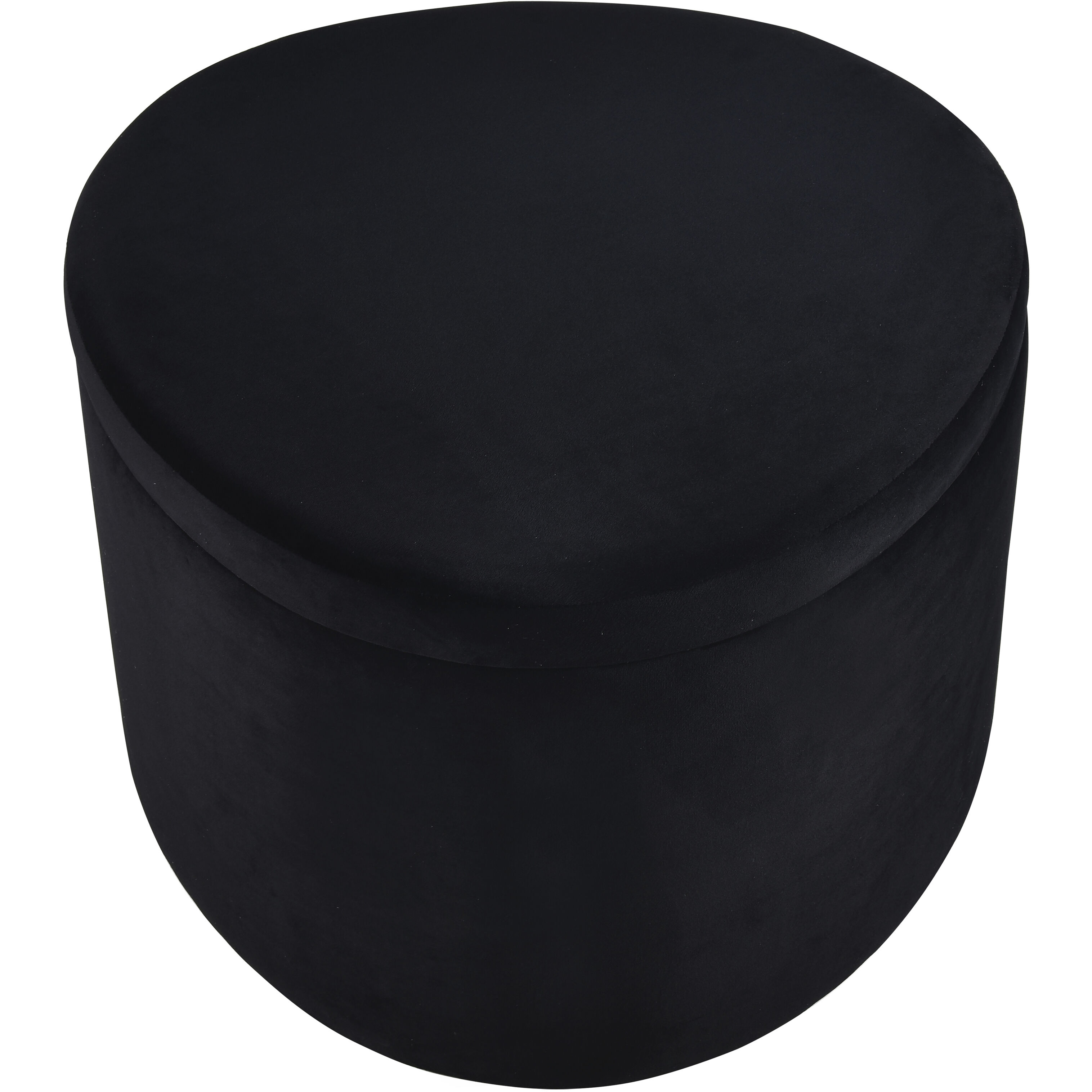 Linder 17.25 inch Black Storage Ottoman