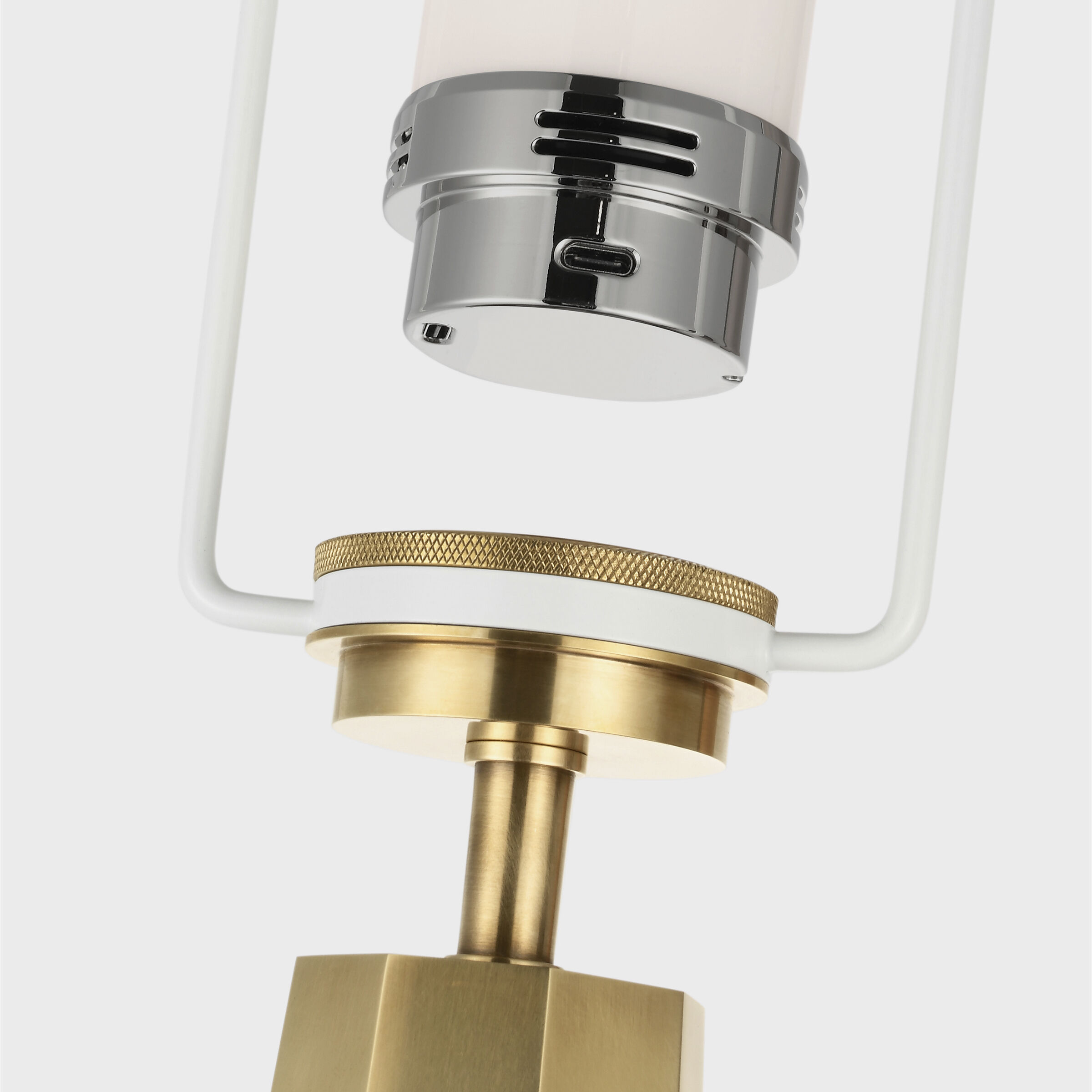 AERIN Olsen 32.5 inch 5.00 watt Crystal and Hand-Rubbed Antique Brass Cordless Table Lamp Portable Light