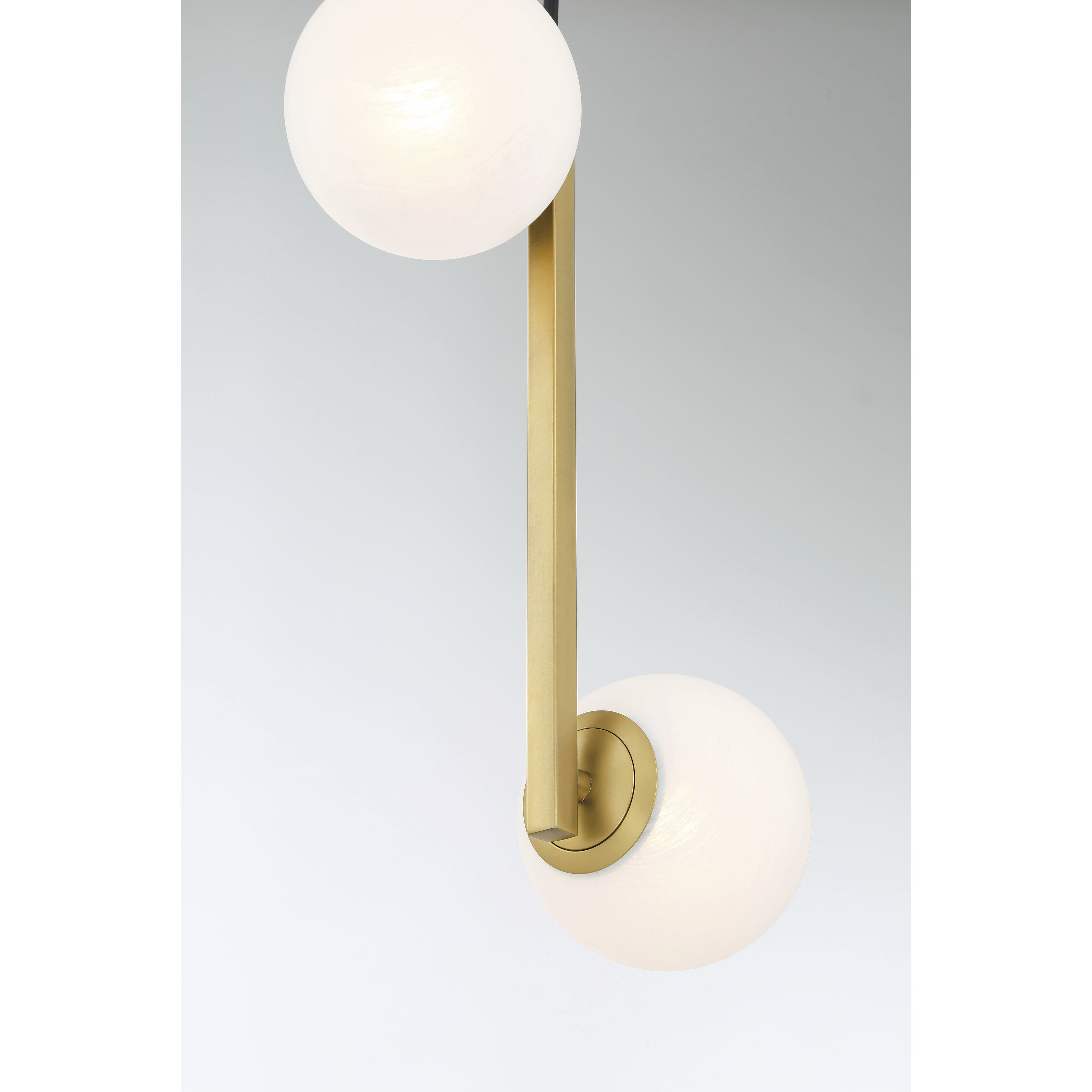 Curven 2 Light 11.25 inch Legacy Brass Pendant Ceiling Light