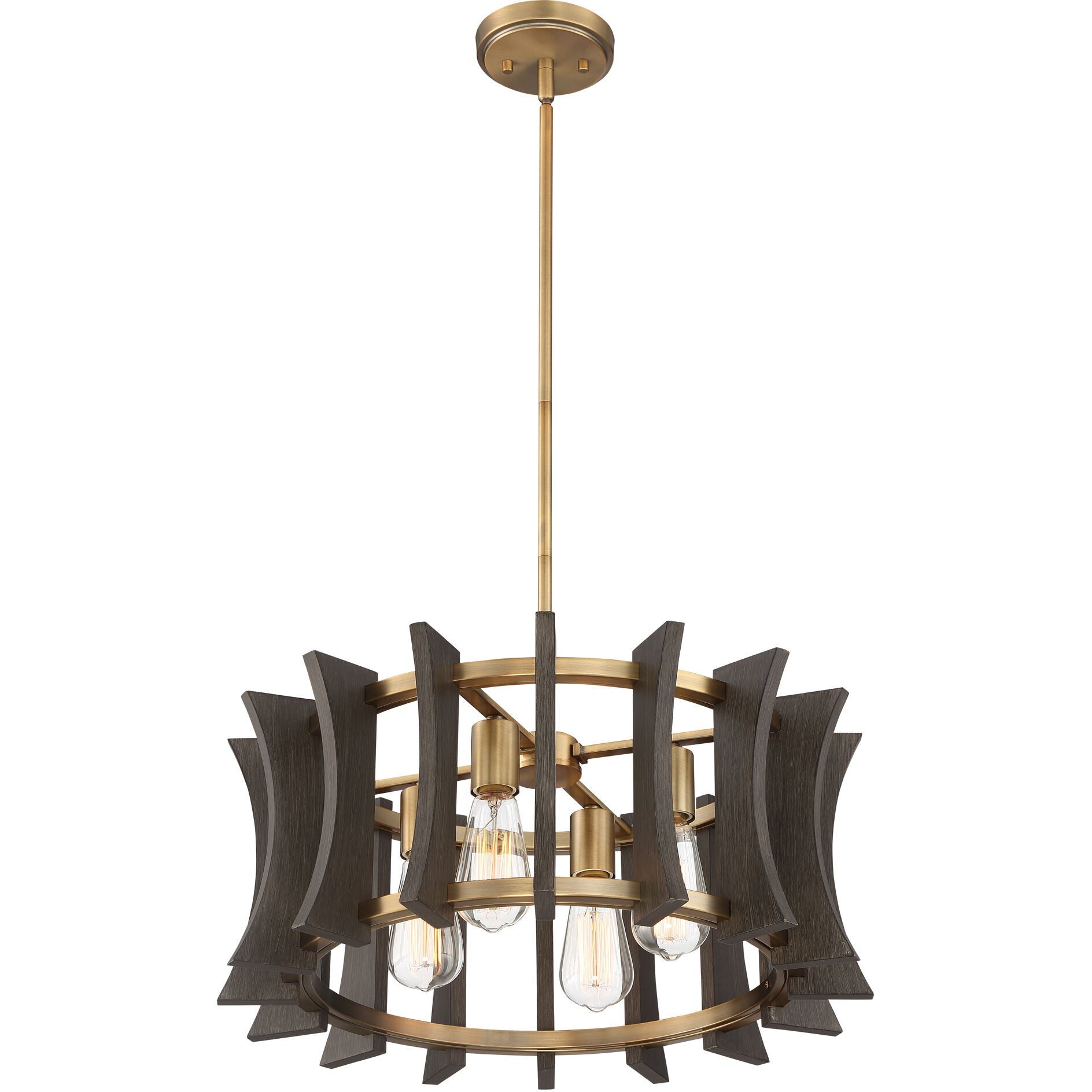 Cordelia 4 Light 21 inch Aged Brass Pendant Ceiling Light