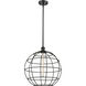 Lake Placid 1 Light 16 inch Matte Black Pendant Ceiling Light