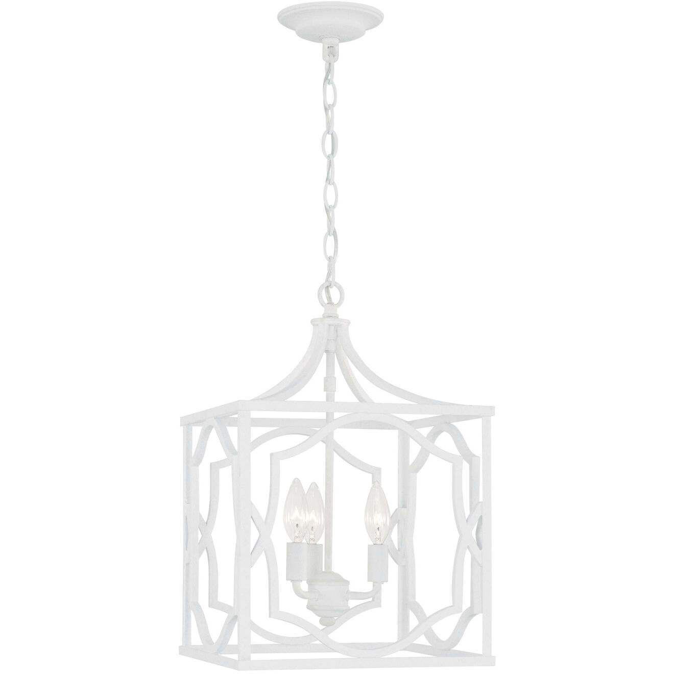 Anna 3 Light 12.25 inch Textured White Foyer Ceiling Light, Convertible Dual Mount