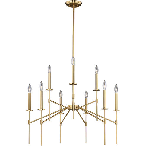 Kedzie LED 32 inch Natural Brass Chandelier Ceiling Light