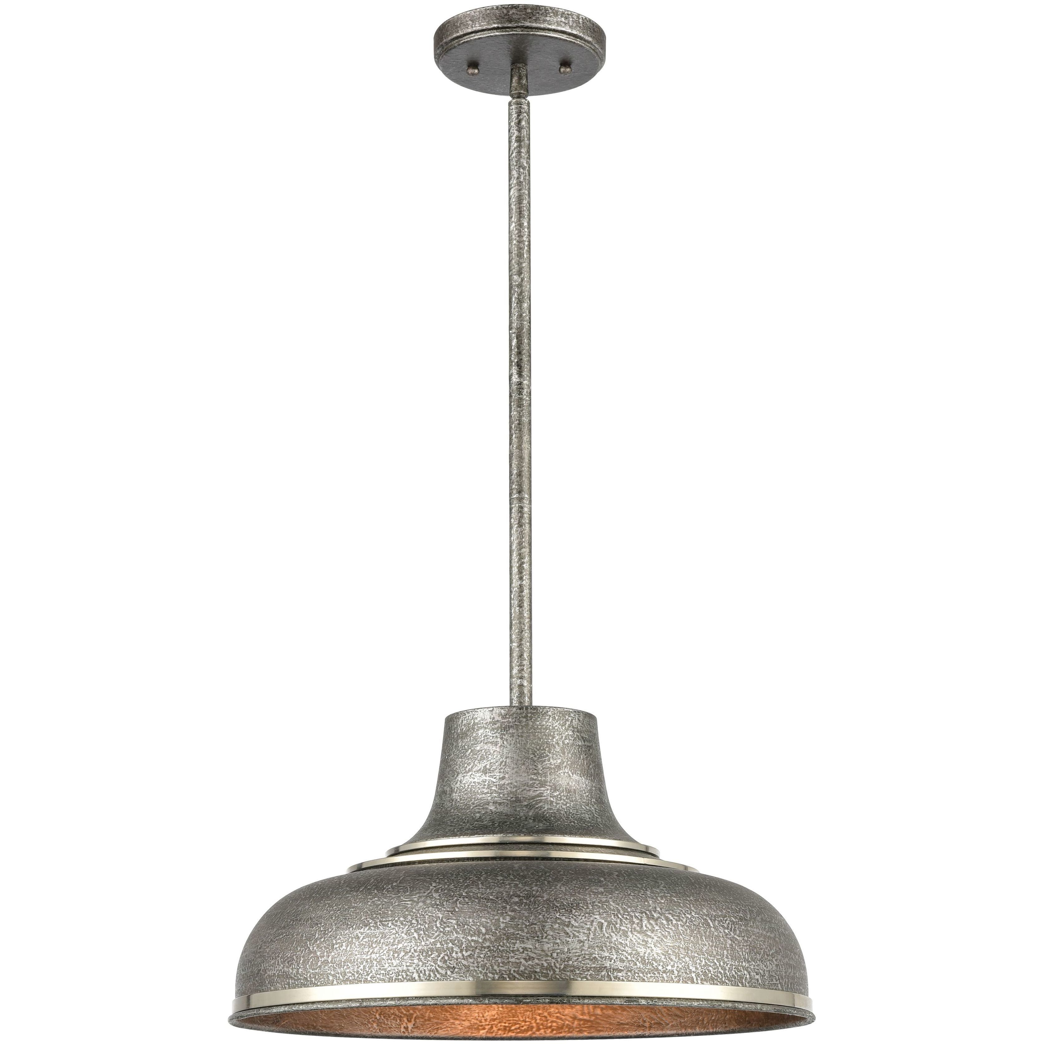 Kerin 1 Light 16 inch Zinc with Polished Nickel Pendant Ceiling Light