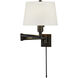 Chapman & Myers Chunky2 25.75 inch 100.00 watt Bronze Swing Arm Sconce Wall Light in Linen 2