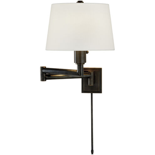 Chapman & Myers Chunky2 25.75 inch 100.00 watt Bronze Swing Arm Sconce Wall Light in Linen 2