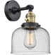 Franklin Restoration Large Bell LED 8 inch Black Antique Brass Sconce Wall Light, Franklin Restoration