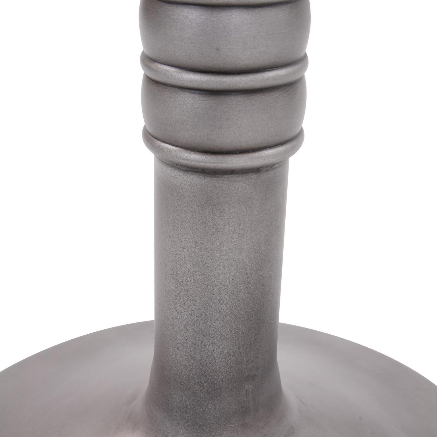 Distressed Farm House Brown/Silver Bistro Table