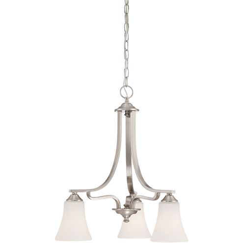 Treme 3 Light 20 inch Brushed Nickel Chandelier Ceiling Light