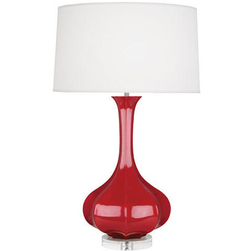 Pike 32.75 inch 150.00 watt Ruby Red Table Lamp Portable Light in Lucite