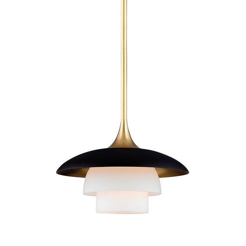 Barron 1 Light 8 inch Aged Brass Pendant Ceiling Light