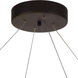 Malta LED 42 inch Satin Dark Grey Chandelier Ceiling Light, Urban Classic
