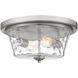 Acacia 2 Light 14 inch Brushed Nickel Flush Mount Ceiling Light