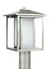 Hunnington 1 Light 15 inch Weathered Pewter Outdoor Post Lantern