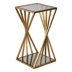 Janina 25 X 13 inch Gold End Table, Matthew Williams