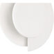 Opaline Crest 1 Light 8 inch Matte White Ceramic and Luxe Gold Sconce Wall Light, Medium