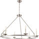 Maine 6 Light 36 inch Burnished Nickel Chandelier Ceiling Light