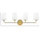 Kline LED 33 inch Heritage Brass Bath Light Wall Light