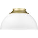 Yep Zoey 3 Light 13.75 inch Olympic Gold Flush Mount Ceiling Light in Matte White