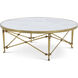 Spencer London 45 X 45 inch Cannes Brass / Lacus Quartz Cocktail Table