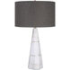 Citadel 29 inch 150.00 watt White Marble and Antique Brass Table Lamp Portable Light