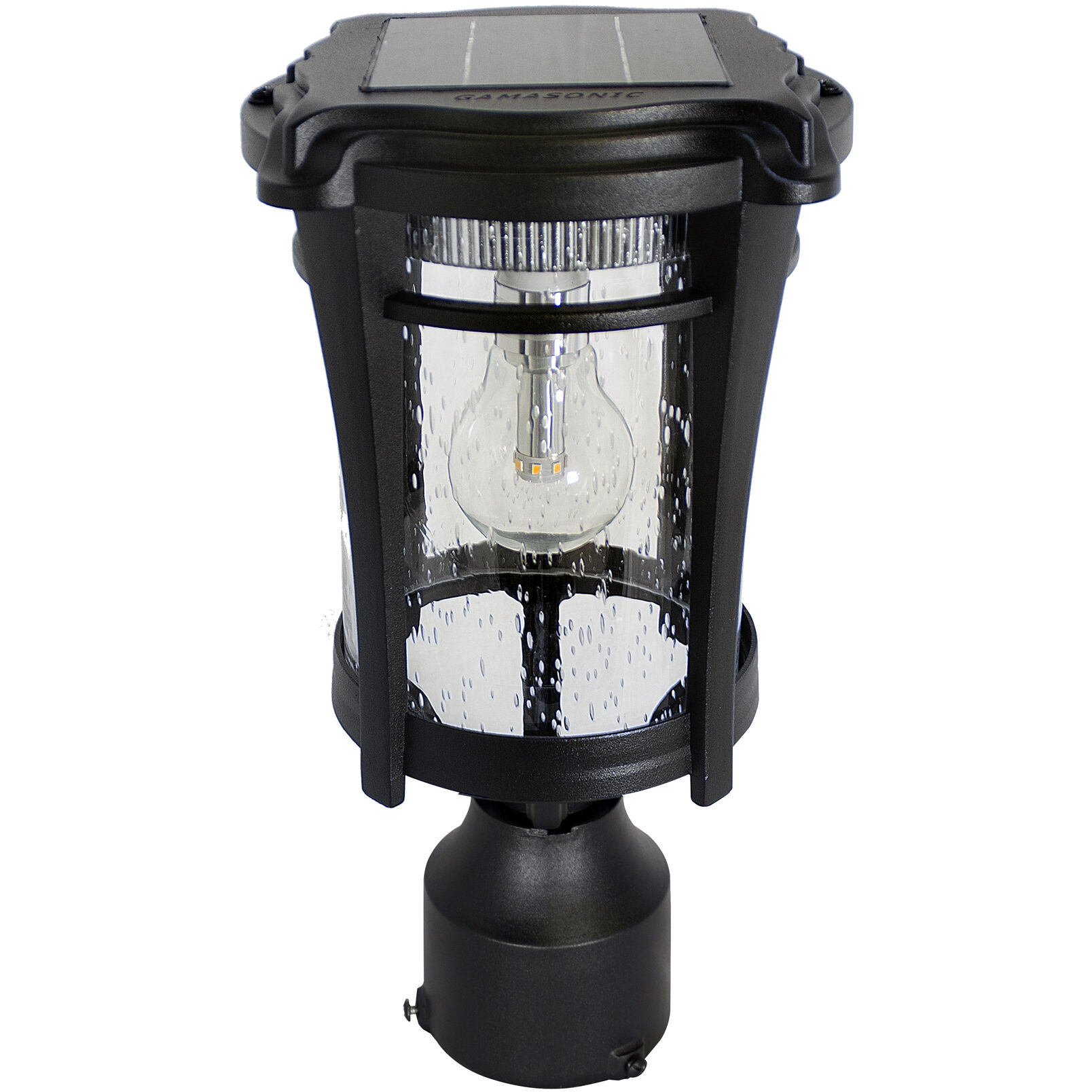 Aurora 1 Light 13 inch Black Outdoor Post Light, Solar